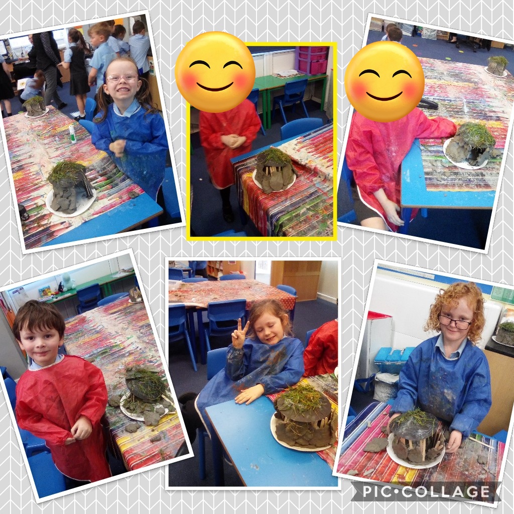 Hydra have had a wonderful few afternoons designing and creating roundhouses from clay. How wonderful they look!