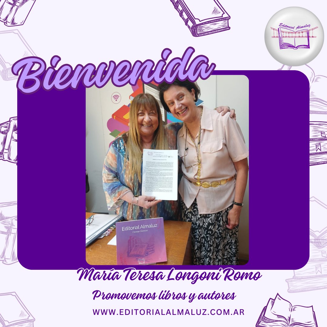 Le damos la bienvenida a la autora María Teresa Longoni Romo ¡muy pronto ampliaremos las novedades de este proyecto editorial hermoso!

editorialalmaluz.com.ar

#editorialalmaluz #almaluz #editorialmultimedia #librosargentinos
