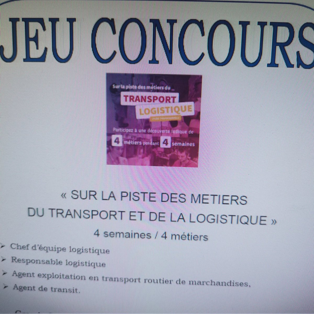 Les élèves de seconde GATL participent au concours national sur les métiers du transport-logistique organisé par l'AFT 🤳🏼 #cohésion