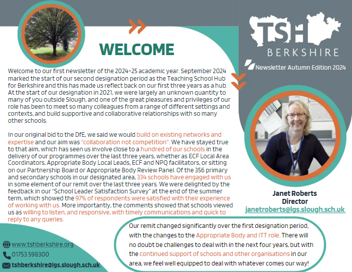 📢Attention Please! we have the pleasure of sharing our Newsletter (Autumn Edition) 2024 with you all...
👀See what we have been up to in our Hub, all the latest news and offers as well as the DfE funded CPD available. Don't miss out and click below 🔽
🔗simplebooklet.com/tshberkshirene…
