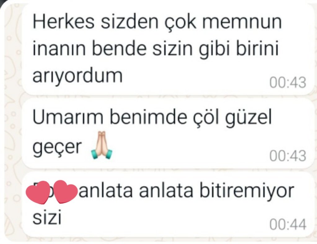 Geri dönüş memnuniyeti 🌼