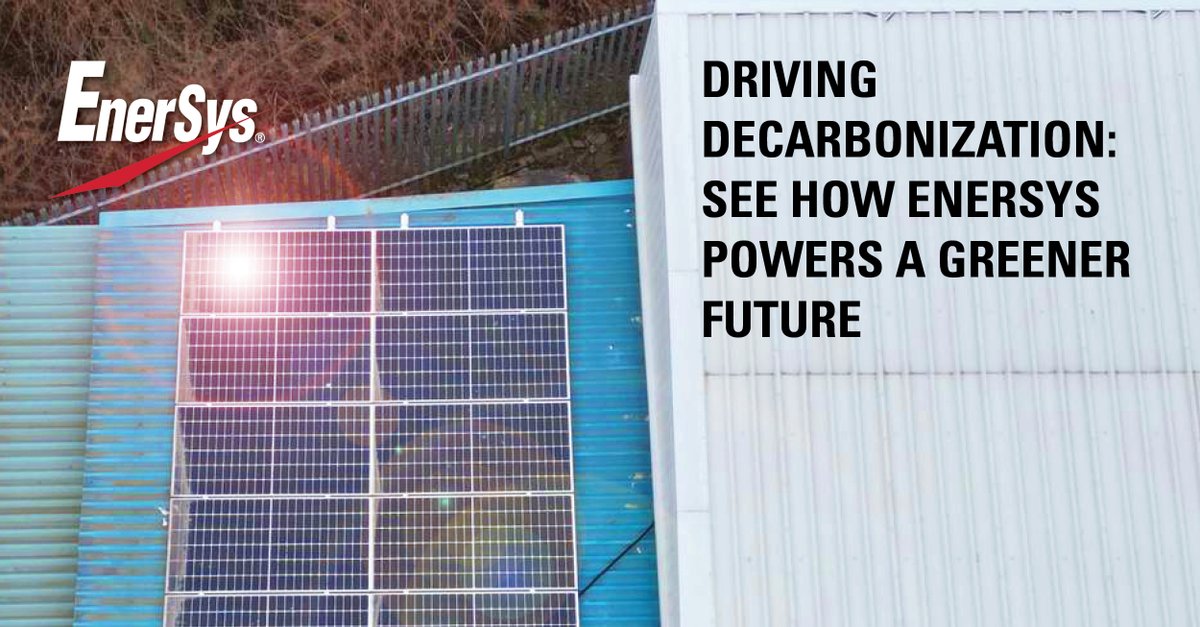 At EnerSys, we’re driving a sustainable, low-carbon future. Our Sustainability Report showcases progress in renewable energy, emissions reductions, and innovative storage solutions.

🔗 Read more: bit.ly/4fPbSPE

#SustainablePower #Decarbonization #RenewableEnergy
