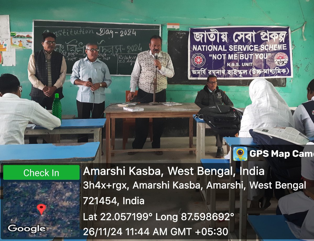 arhsnss's tweet photo. On the occasion of constitution day 2024, organized seminar seminar, quiz and take pledge by NSS unit. Amarshi Raghunath High School.west Bengal. https://t.co/y2qbaMnOrN