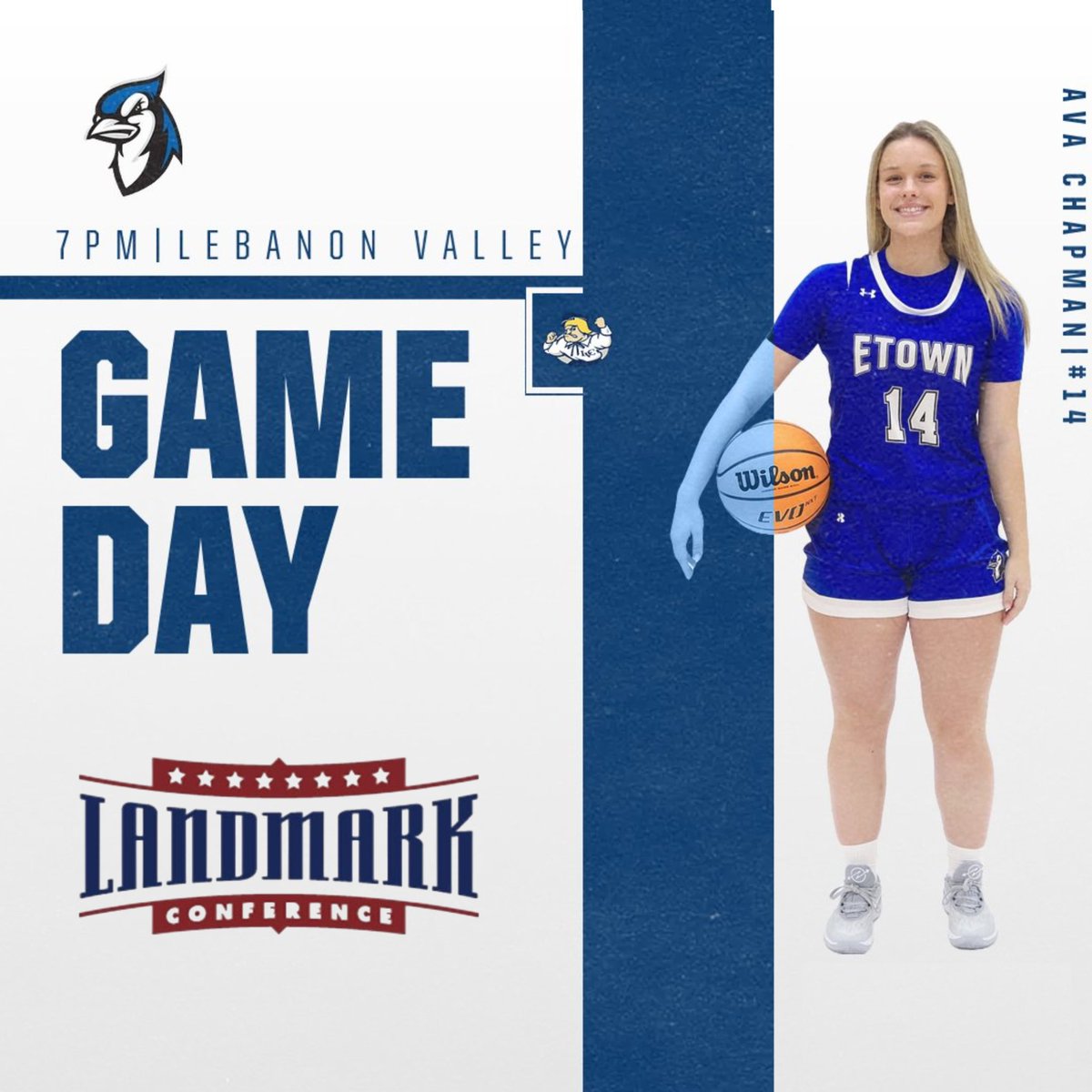 BlueJaysWBB's tweet photo. GAMEDAY

🆚 Lebanon Valley
⏰ 7:00 PM
📍 Annville, PA https://t.co/9erfLOgxJA