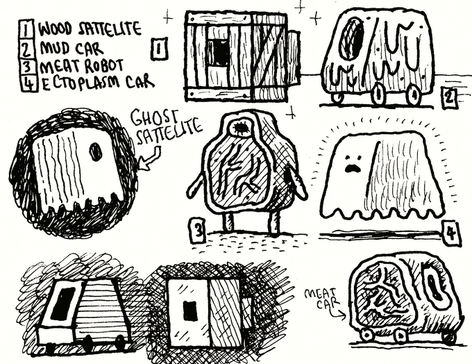 some doodles for the cartoon linked below... 