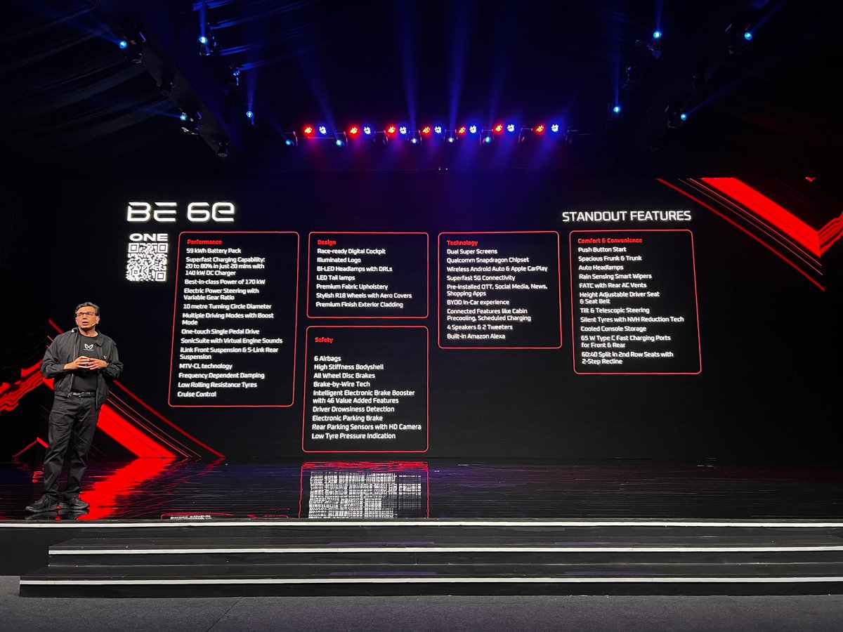 rushlane's tweet photo. Mahindra BE 6e features list
Price Rs 18.9 lakh ex-sh
#mahindra #unlimitindia #BE6e #XEV9e
#electricorigin https://t.co/fJrvuAmwPP