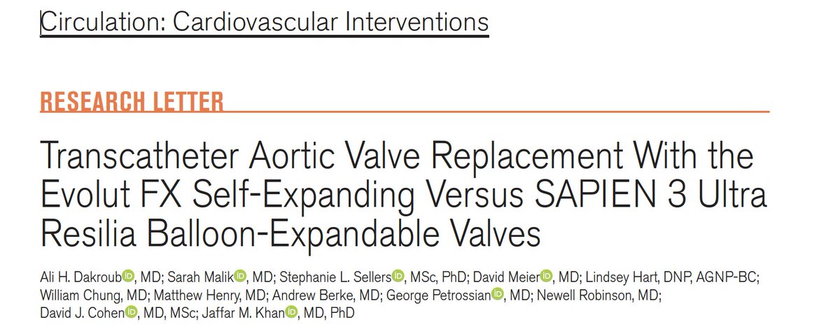 Ali Dakroub (@dakroubah) on Twitter photo Early Hemodynamic Performance of Evolut FX vs. SAPIEN 3 Ultra Resilia
<a href="/SarahMalik05/">Sarah Malik</a> <a href="/sellers_steph/">Stephanie Sellers</a> <a href="/David_Meier_/">David Meier</a> <a href="/djc795/">David J. Cohen, MD, MSc</a> <a href="/CathElectroSurg/">Jaffar Khan</a>
#SAPIEN3Ultra #Resilia #EvolutFX #TAVR #cardiotwitter #AHAJournals <a href="/CircIntv/">CircInterventions</a>
Read in ahajournals.org/doi/10.1161/CI… Early Hemodynamic Performance of Evolut FX vs. SAPIEN 3 Ultra Resilia
<a href="/SarahMalik05/">Sarah Malik</a> <a href="/sellers_steph/">Stephanie Sellers</a> <a href="/David_Meier_/">David Meier</a> <a href="/djc795/">David J. Cohen, MD, MSc</a> <a href="/CathElectroSurg/">Jaffar Khan</a>
#SAPIEN3Ultra #Resilia #EvolutFX #TAVR #cardiotwitter #AHAJournals <a href="/CircIntv/">CircInterventions</a>
Read in ahajournals.org/doi/10.1161/CI…