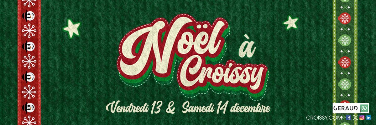 🎄✨ Noël s’invite à Croissy les 13 &amp; 14 décembre ! 🎅

Deux jours pour plonger dans la magie des fêtes : marchés artisanaux, ateliers créatifs, spectacles, animations musicales, et bien plus encore pour petits et grands. 🌟

📍 Infos &amp; détails ici 👉 croissy.com/actualites/noe…