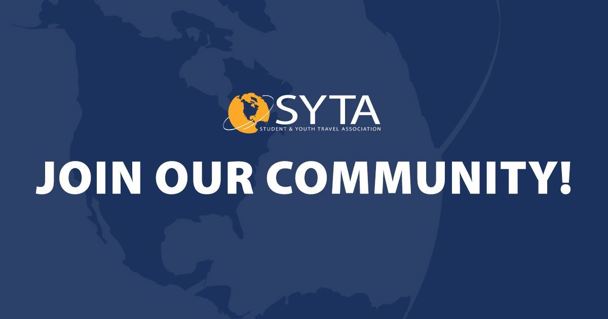 The Student &amp; Youth Travel Association (SYTA) is here to provide your business w/ resources &amp; guidance. If you’re in the student &amp; youth travel industry &amp; are interested in growing your business, you should consider joining SYTA. syta.org/our-community/… #TravelIndustry