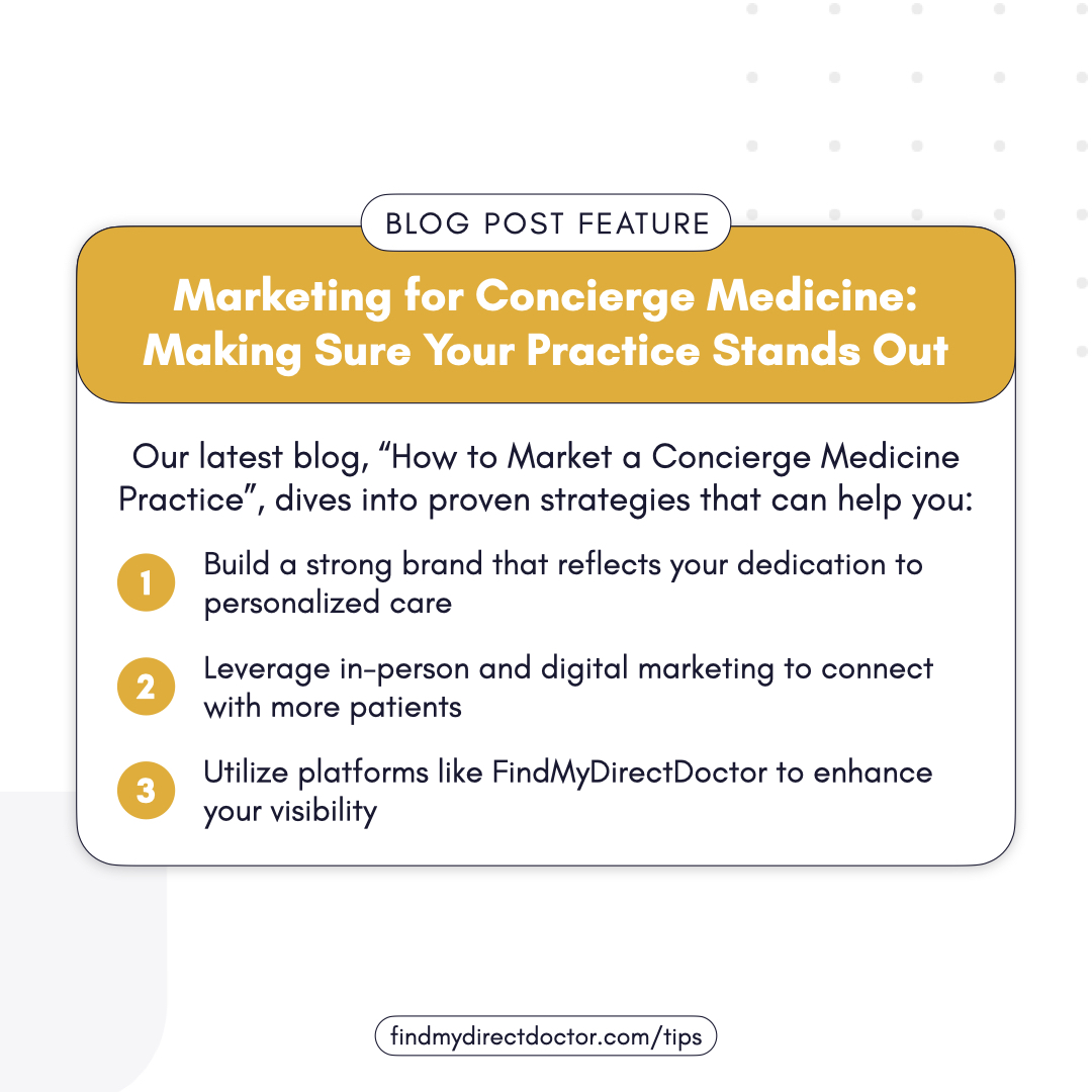 If you’ve been looking for ways to make your concierge medicine practice stand out, this is the resource you need 🤩

Head over to our website to read the full blog post - click link in bio!