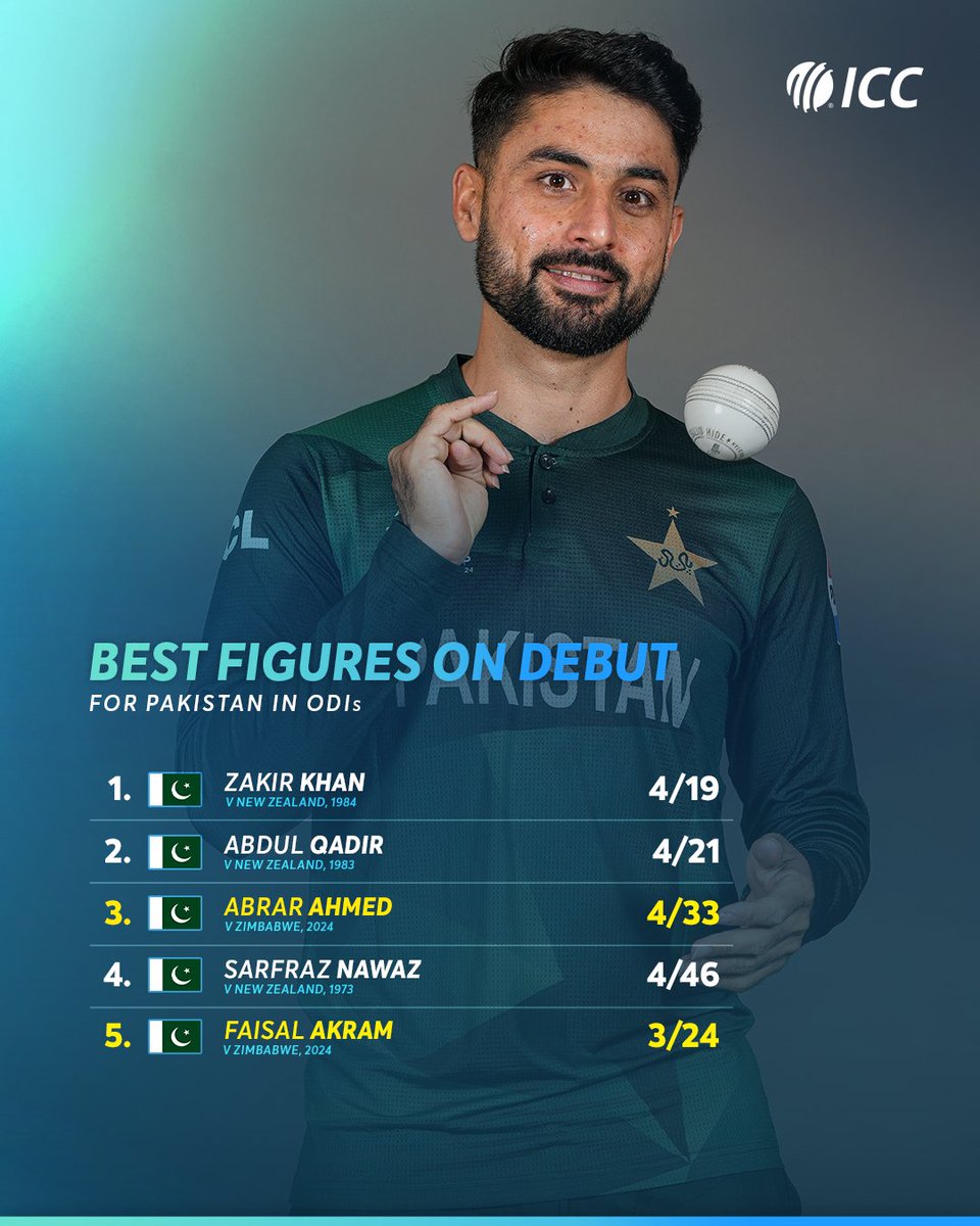 Debutant spinners have shone for Pakistan in the first two ODIs against Zimbabwe 🌟

#ZIMvPAK