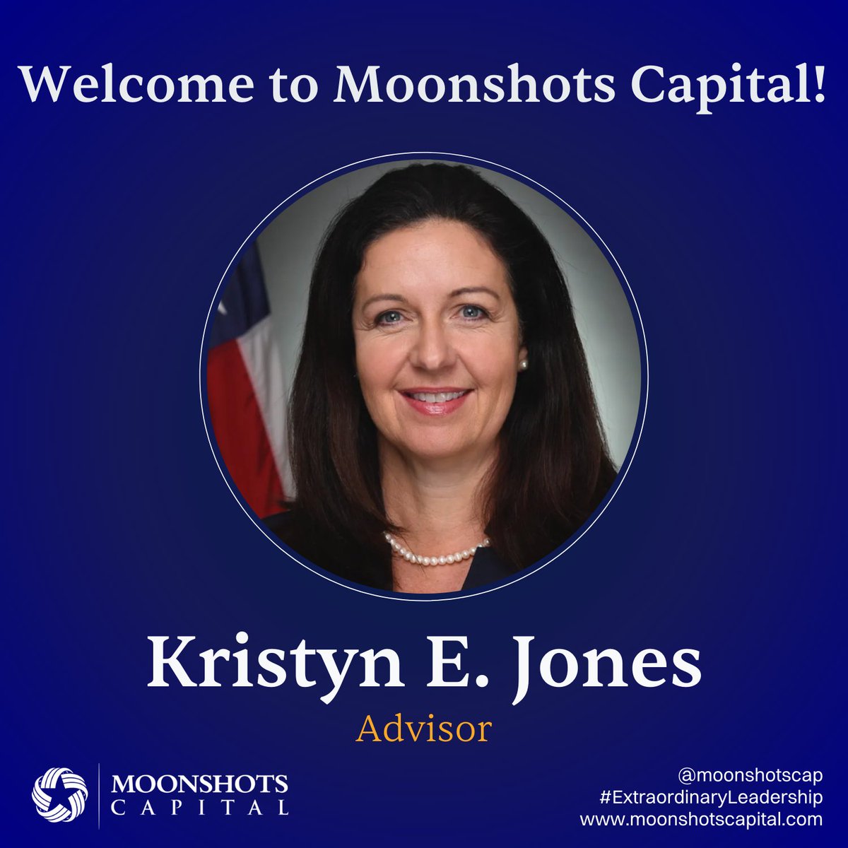 Kelly Perdew (@kperdew) on Twitter photo Team addition! <a href="/unleashcraig/">Craig Cummings</a> and I are proud to welcome Kristyn E. Jones as our newest <a href="/MoonshotsCap/">Moonshots Capital</a> advisor.
Kristyn’s career includes top leadership roles in the Department of the Air Force, where she recently served as Acting Undersecretary — a role equivalent to a Four Star Team addition! <a href="/unleashcraig/">Craig Cummings</a> and I are proud to welcome Kristyn E. Jones as our newest <a href="/MoonshotsCap/">Moonshots Capital</a> advisor.
Kristyn’s career includes top leadership roles in the Department of the Air Force, where she recently served as Acting Undersecretary — a role equivalent to a Four Star