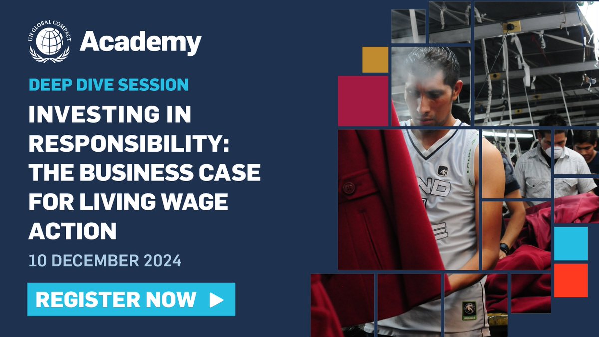 Join the next session of the  Global Webinar Series on #LivingWage on 10 Dec about "Investing in Responsibility: The Business Case for Living Wage Action". We will examine living wage challenges businesses face &amp;  provide actions to overcome them.

➡️us02web.zoom.us/webinar/regist…