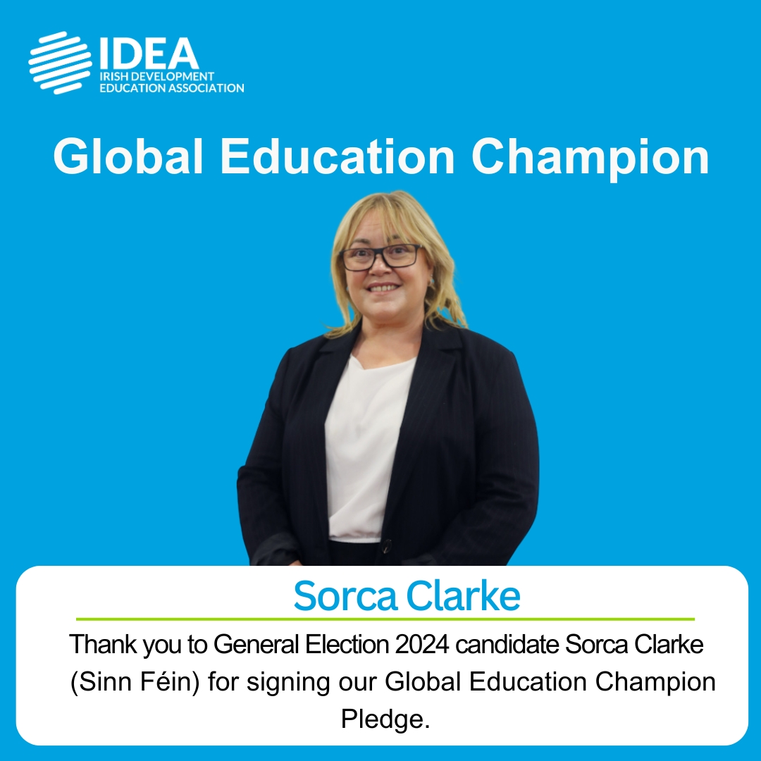 Delighted to announce that 2024 General Election candidate <a href="/SorcaClarke_TD/">Sorca Clarke TD</a> <a href="/sinnfeinireland/">Sinn Féin</a> has signed our Global Education Champion Pledge! 

🌟See who else has signed up so far👉 bit.ly/3Ojcbqh
