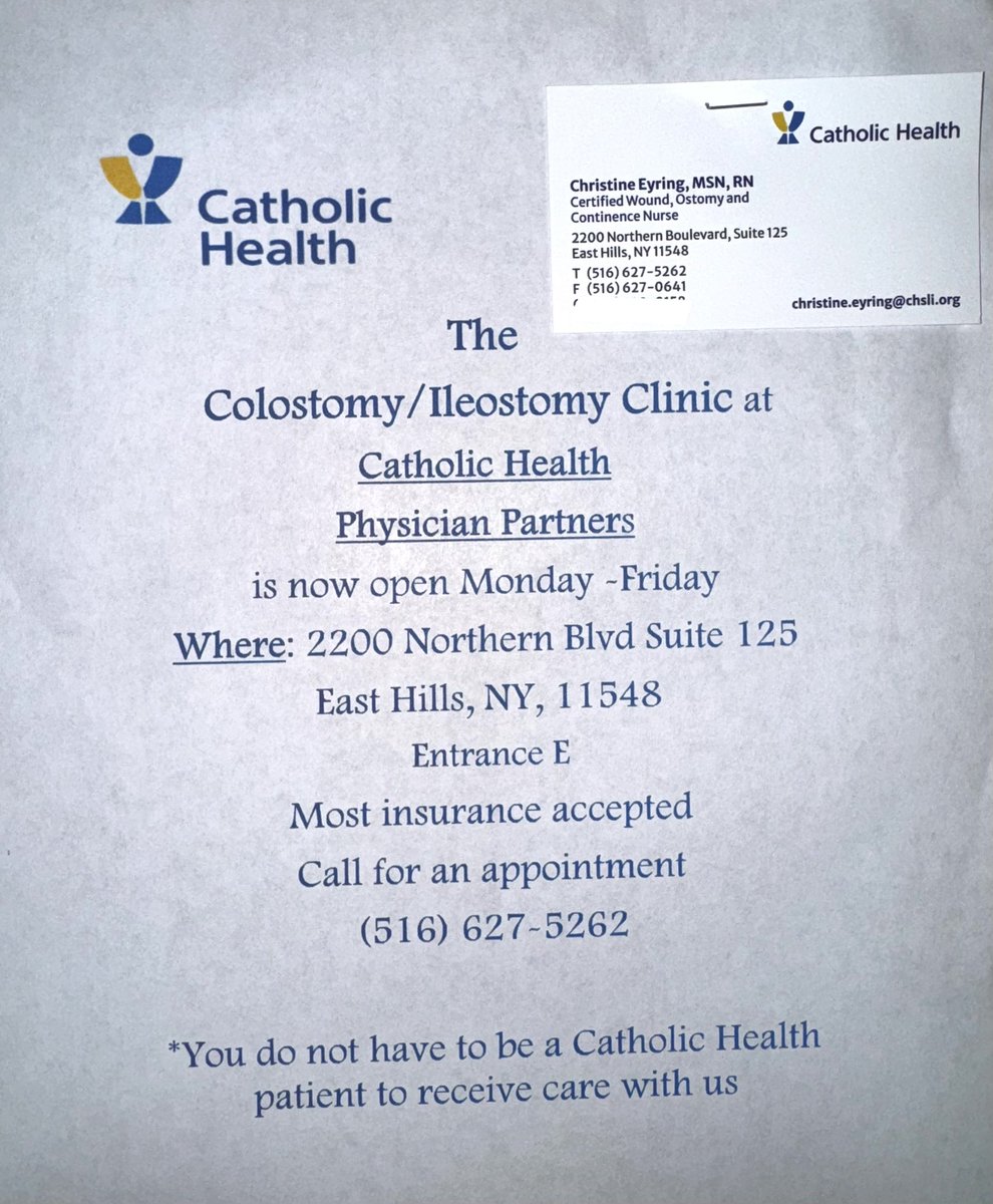 Daniel A. Popowich, MD (@danpopowichmd) on Twitter photo Calling all #ostomates. Please give us a call for any wound/ostomy need. <a href="/StFrancis_LI/">St. Francis Hospital & Heart Center</a> <a href="/WOCNSociety/">Wound, Ostomy, and Continence Nurses Society</a> <a href="/CCFALI/">Crohn's & Colitis</a> @ccfa <a href="/UOAA/">UOAA</a> Calling all #ostomates. Please give us a call for any wound/ostomy need. <a href="/StFrancis_LI/">St. Francis Hospital & Heart Center</a> <a href="/WOCNSociety/">Wound, Ostomy, and Continence Nurses Society</a> <a href="/CCFALI/">Crohn's & Colitis</a> @ccfa <a href="/UOAA/">UOAA</a>