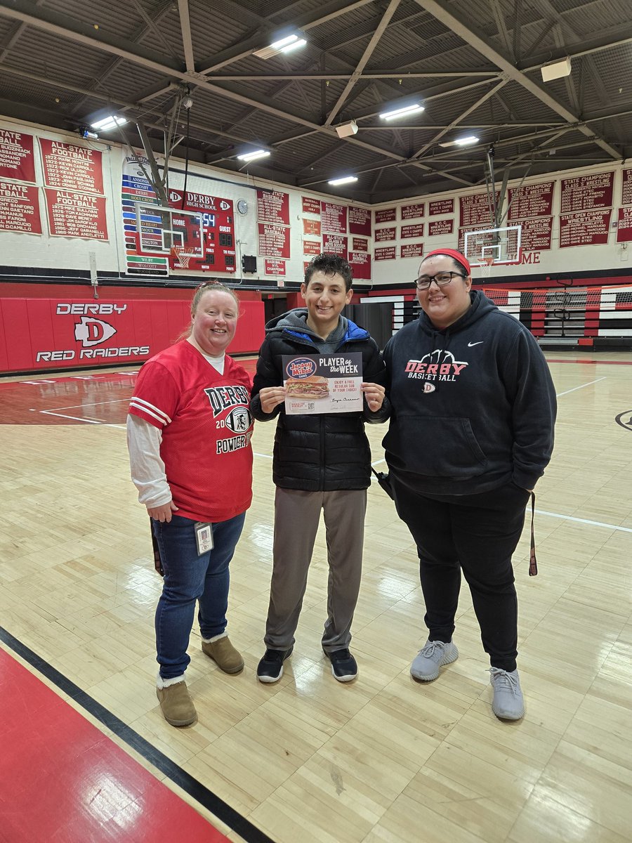 Congratulations to our week 11 Jersey Mike's "A Sub Above" player of the week, Senior Bryce Orchano! Who will be the next player of the week? Stay tuned!

<a href="/DerbyRedRaider/">Derby High School</a> <a href="/RedRaiderCT/">MaskedRedRaider</a> @Firedownsb