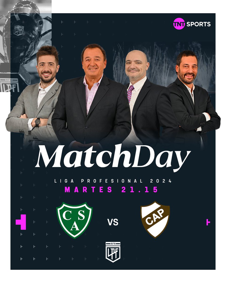 TNT Sports Argentina (@tntsportsar) on Twitter photo FÚTBOL EN JUNÍN ⚽
Desde las 21:15 horas, no te pierdas Sarmiento vs. Platense por la pantalla de TNT Sports 🤝
🎙 <a href="/rulotaquini/">RAUL TAQUINI</a> - <a href="/FernandoSalceda/">Fernando Salceda</a> - <a href="/nico_latini/">Nico Latini</a> - <a href="/gonzalito_rey/">Gonzalo Rey</a>
#LPFxTNTSports FÚTBOL EN JUNÍN ⚽
Desde las 21:15 horas, no te pierdas Sarmiento vs. Platense por la pantalla de TNT Sports 🤝
🎙 <a href="/rulotaquini/">RAUL TAQUINI</a> - <a href="/FernandoSalceda/">Fernando Salceda</a> - <a href="/nico_latini/">Nico Latini</a> - <a href="/gonzalito_rey/">Gonzalo Rey</a>
#LPFxTNTSports