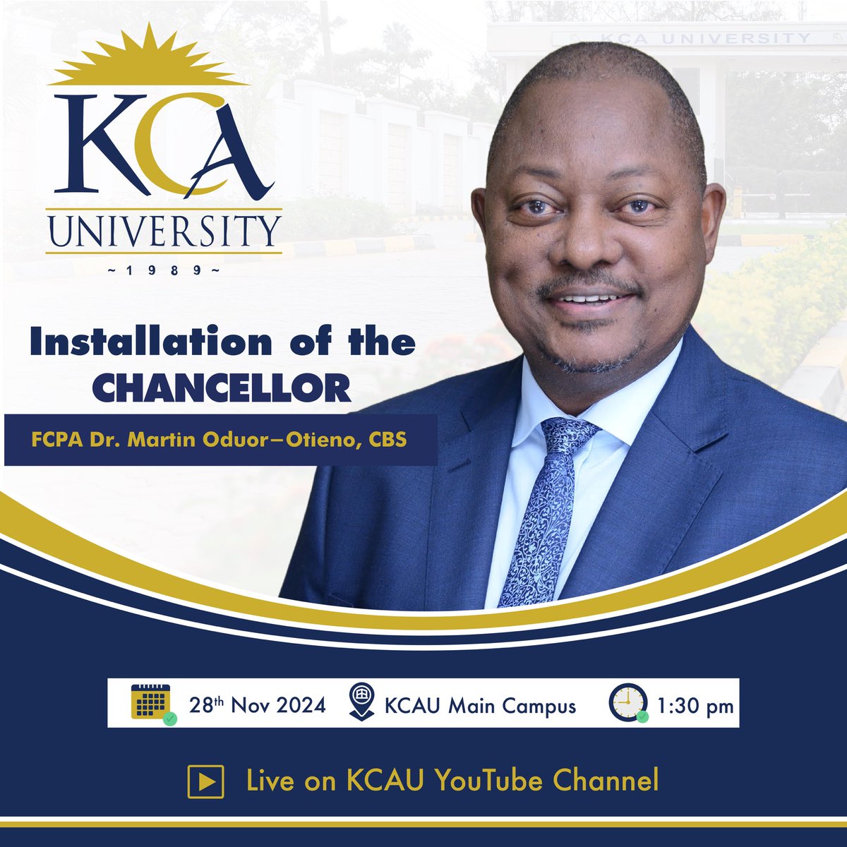 A leader is one who knows the way, goes the way, and shows the way- John C. Maxwell.

Behold, a new dawn for our leadership and governance.

<a href="/OduorMartinO/">Martin Oduor-Otieno</a> 

#KcauLevelUp