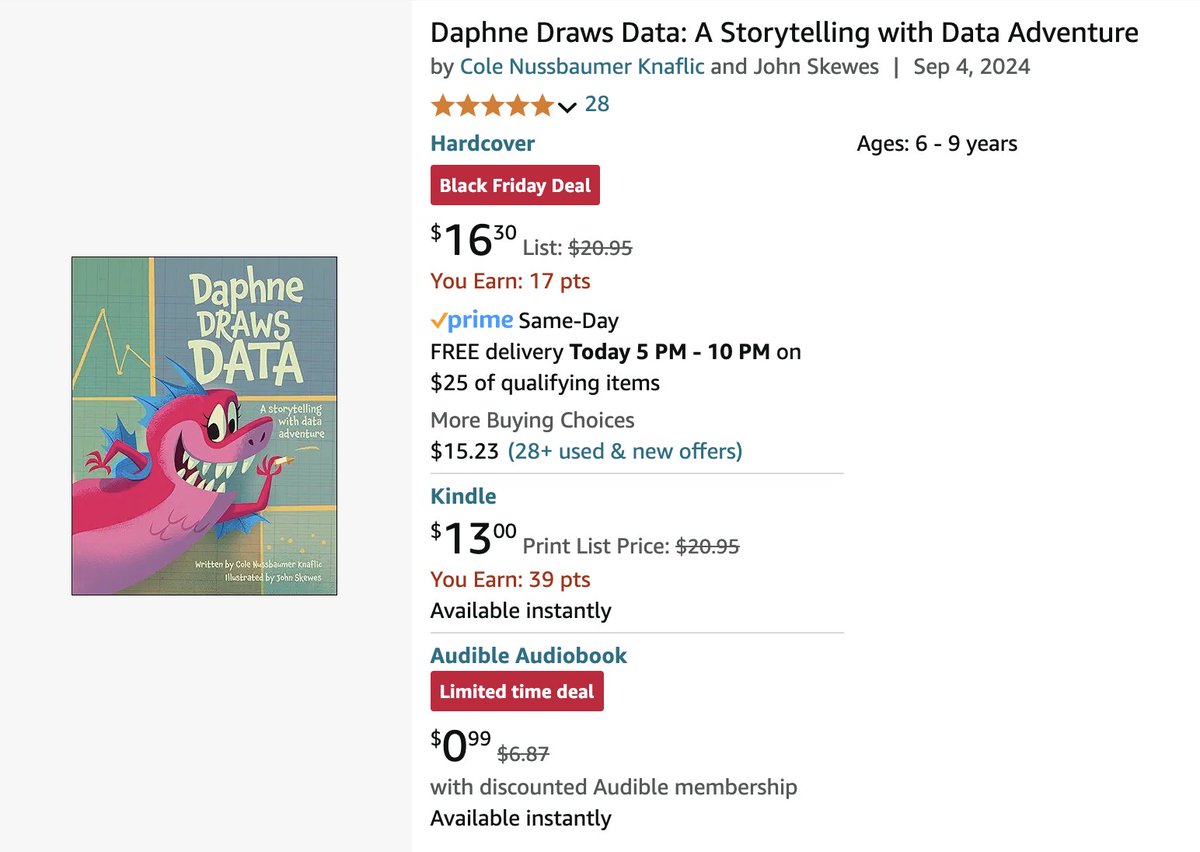 storywithdata's tweet photo. Super #DaphneDrawsData #BlackFriday deal! Bring the magic of story plus power of numbers, graphs, & analytical problem solving to the kiddos in your world at a great price: https://t.co/eCPQr7TJ6c https://t.co/WjtxnPBwbv
