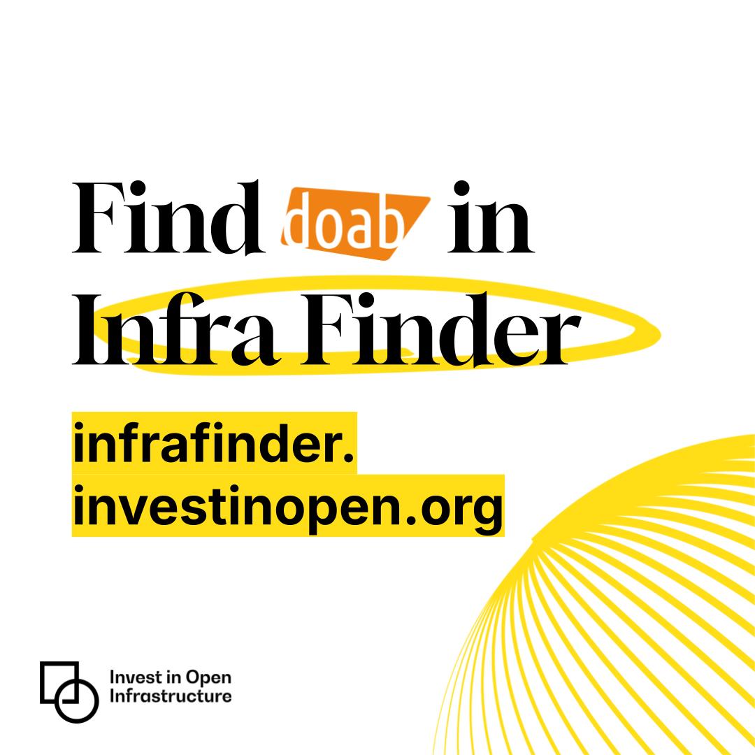 DOAB (account inactive) (@doabooks) on Twitter photo DOAB is included in Infra Finder, a tool from <a href="/investinopen/">Invest in Open Infrastructure</a> designed to increase adoption of and investment in open infrastructure. Check out our entry and explore: infrafinder.investinopen.org/solutions/dire… #OAbooks DOAB is included in Infra Finder, a tool from <a href="/investinopen/">Invest in Open Infrastructure</a> designed to increase adoption of and investment in open infrastructure. Check out our entry and explore: infrafinder.investinopen.org/solutions/dire… #OAbooks