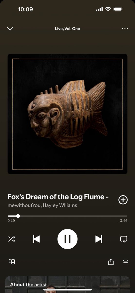 afflictionate's tweet photo. @mewithoutYou hey guys, there’s a slight typo with hayley’s last name on spotify if you haven’t noticed already https://t.co/ZcTp2SlsiI