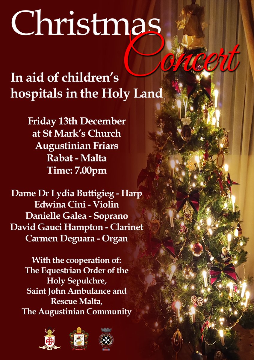 StJohnEyeHosp's tweet image. Based in Malta? Enjoy beautiful music and support the Eye Hospital this Christmas! @EOHSJ_EandW @orderofmalta @StJohnAmbMalta @StJohnINTL