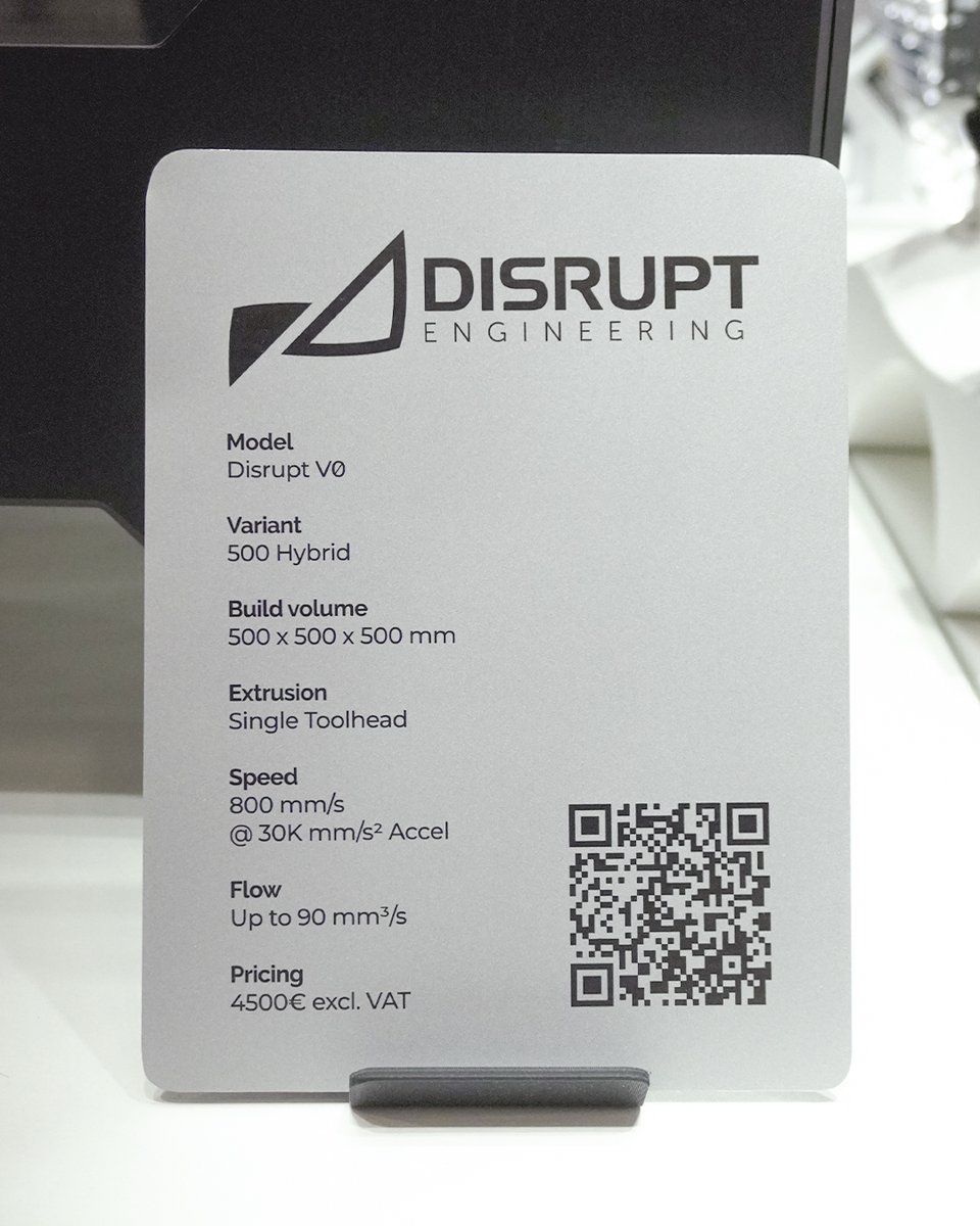 disruptmachine's tweet image. Introducing the V0 - Disrupt’s first concept machine, unveiled last week at Formnext 

#DisruptEngineering #ShakingItUp
