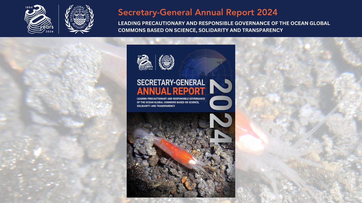 ISBAHQ's tweet image. One of the highlights of the past year for ISA was the historic decision to make the Enterprise fully operational. 

This achievement is emphasized in the 2024 Secretary-General Annual Report: bit.ly/ISA-AR-2024

#ISAat30 #theEnterprise #DeepSeabed #theArea #UNCLOS