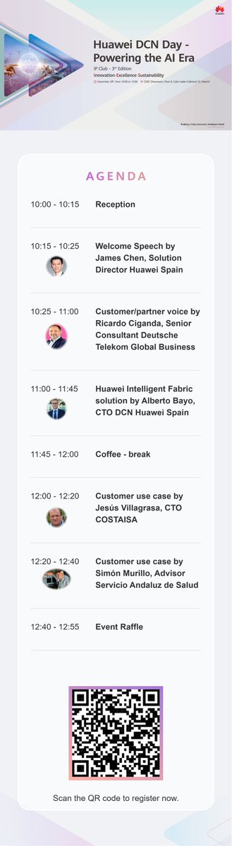 🔊 Para el DCN Day en el 28 de noviembre, contaremos con la opinión sobre Retos y Tendencias de Ricardo Ciganda Consultor Experto en Deutsche Telekom, experiencia de despliegue soluciones SDN-DCN de la mano de Jesús Villagrasa, CTO de Costaisa y experiencia en ámbito