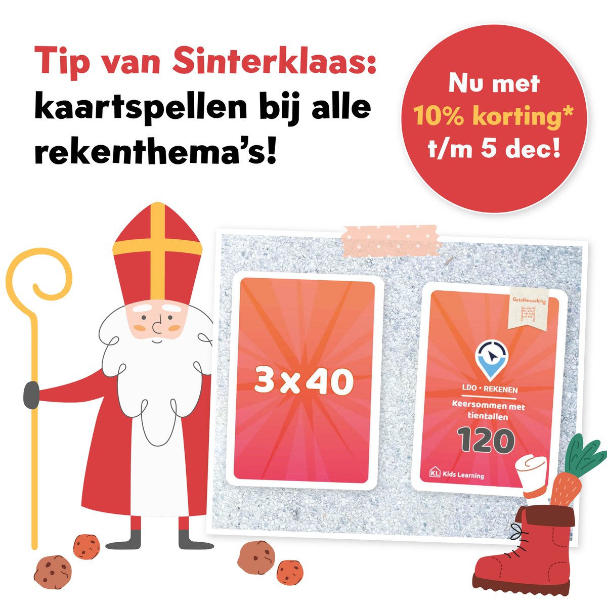 📅 Tip: Bestel vóór 5 december voor 10% korting. 🎁
👉 Meer tips: bit.ly/4fUu6Q3
#Rekenplezier #Sinterklaas #LerenDoorSpelen