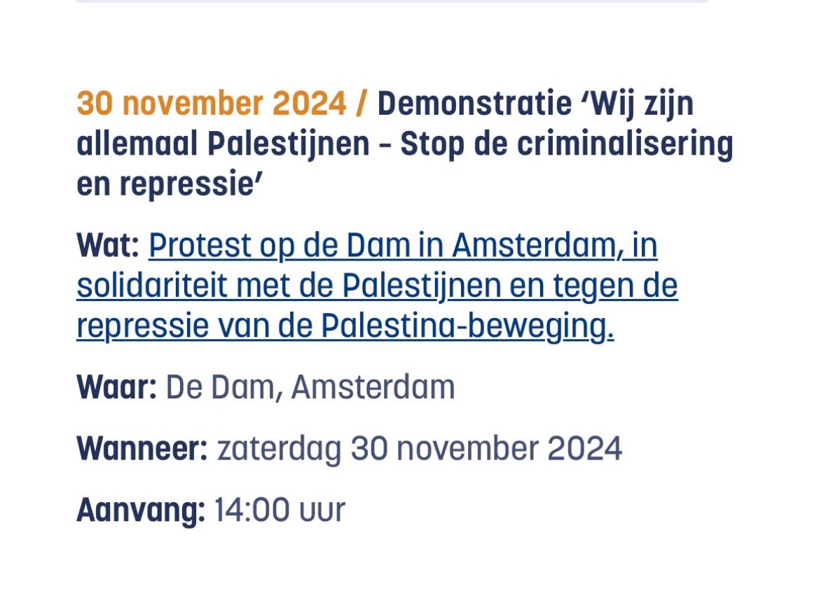 Beste mevrouw Halsema,
Kunt u me uitleggen waarom een vreedzame pro-Joodse demonstratie op de Dam op koopdonderdag niet door kan gaan ‘omdat de veiligheid niet kan worden gegarandeerd’ en onderstaande op koopzaterdag wel?