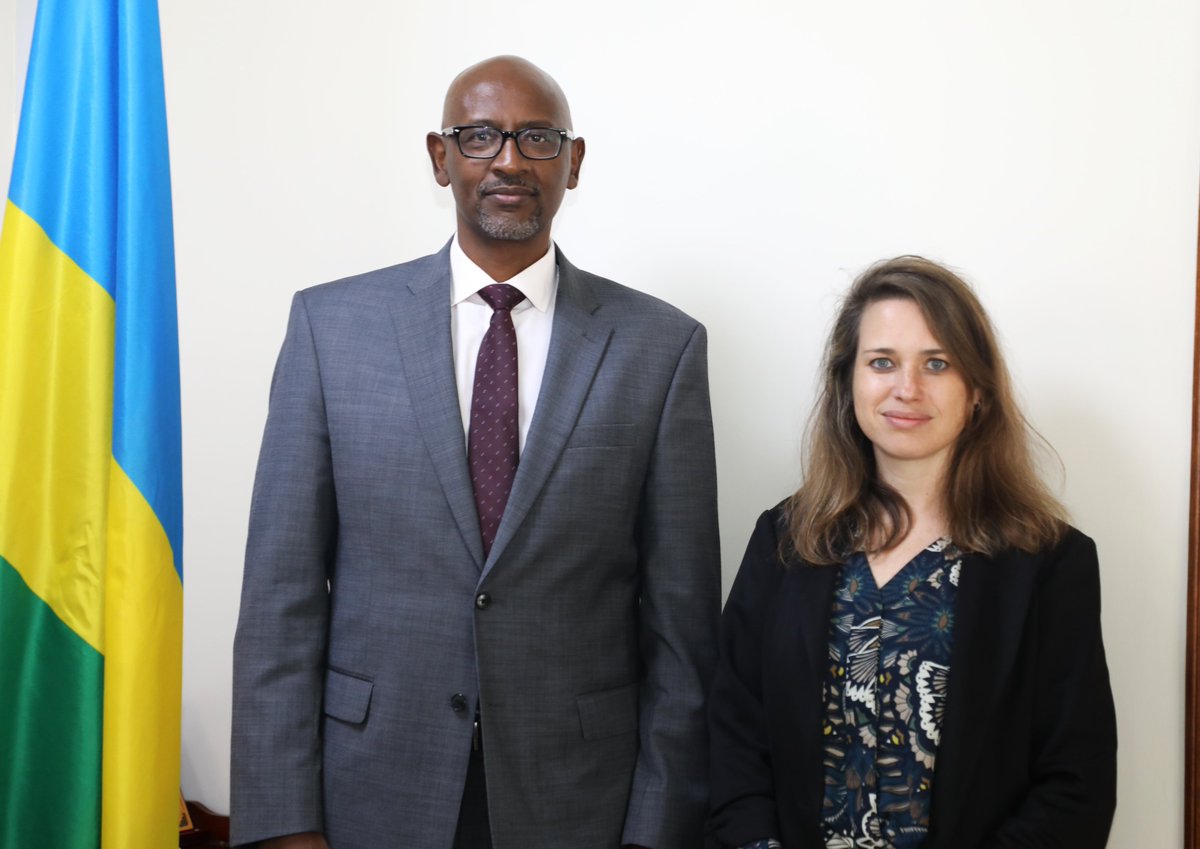 This afternoon, Min. <a href="/JoNsengimana/">Joseph Nsengimana</a> welcomed H.E. <a href="/AmbEinatWeiss/">Einat Weiss</a> for a courtesy call. They discussed ways to strengthen the existing partnership in education between #Rwanda and #Israel.