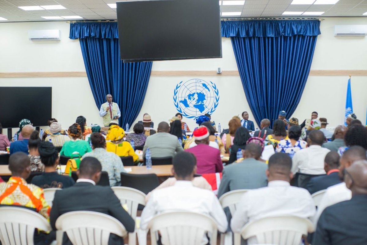 namyouthorg's tweet image. Our representatives in the Democratic Republic of the Congo organized a session around @UN Resolutions 2250 &amp;amp; 2419, bringing together over a hundred participants. 🇨🇬 

Youth were also informed about #NAMYO and the work it does to engage young people in #globalissues.