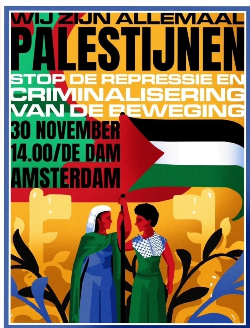 Een demonstratie op de Dam zaterdag. Nog niks gehoord over eventuele verplaatsing naar andere locatie.