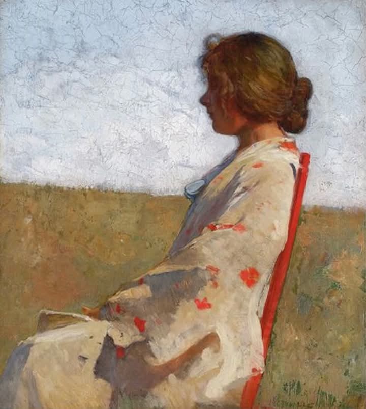 chemakidkahuna's tweet image. William Langson Lathrop
&quot;Young Model&quot;, 1902 
20 x 18 in 50.8 x 45.7 cm

#WilliamLangsonLathrop #YoungModel #1902Art #AmericanImpressionism #FineArtPainting #ArtHistory #ClassicArt #OilOnCanvas #FigurativeArt #VintageArt #ArtLovers #ArtCollector #ImpressionistArt