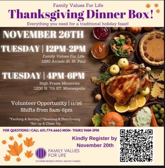 FAITH! Cardiovascular Health & Wellness Program (@faith4heart) on Twitter photo 🦃🍂 Our FAITH! Church Partner <a href="/HighPraiseMDC/">HighPraiseMinistries</a> is partnering w/ Family Values for Life & is offering “Thanksgiving boxes” filled w/ all the essentials to help make ur holiday special
If u or someone u know could benefit from a Thanksgiving box, register to reserve ur box TODAY‼️ 🦃🍂 Our FAITH! Church Partner <a href="/HighPraiseMDC/">HighPraiseMinistries</a> is partnering w/ Family Values for Life & is offering “Thanksgiving boxes” filled w/ all the essentials to help make ur holiday special
If u or someone u know could benefit from a Thanksgiving box, register to reserve ur box TODAY‼️