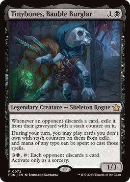 TINYBONES!  I've love this little guy ever since the first Jumpstart.  Now its time to build a deck around his latest incarnation.  #MtG #MTGFoundations #FDN #Commander