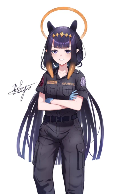#イラストと描いた人これなら残れそう(救急隊員だった時) 