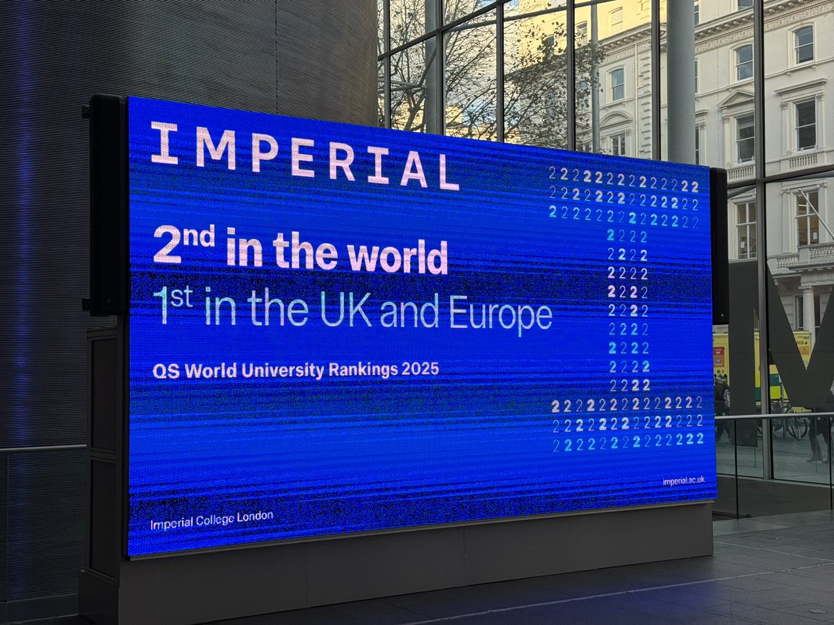 Giovanni S. Alberti (@gsalberti) on Twitter photo Great to be at <a href="/imperialcollege/">Imperial College London</a> today, despite it beat <a href="/UniofOxford/">University of Oxford</a> for the first time in the <a href="/worlduniranking/">QS World University Rankings</a>
Thanks <a href="/AB2World/">𝗔𝘆𝘂𝘀𝗵</a> for the hospitality! Great to be at <a href="/imperialcollege/">Imperial College London</a> today, despite it beat <a href="/UniofOxford/">University of Oxford</a> for the first time in the <a href="/worlduniranking/">QS World University Rankings</a>
Thanks <a href="/AB2World/">𝗔𝘆𝘂𝘀𝗵</a> for the hospitality!