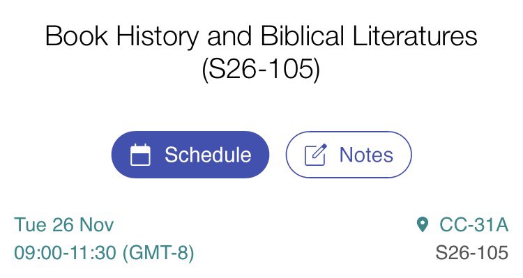Dr Julia Lindenlaub (@julialindenlaub) on Twitter photo For #SBLAAR24 folks still around, hope you can join us in Book History for a great final session this morning with Joanna Homrighausen, <a href="/ChanceBonar/">Dr. Chance Bonar</a>, Amanda Davis Bledsoe, William Hart Brown, and Jeremiah Coogan! For #SBLAAR24 folks still around, hope you can join us in Book History for a great final session this morning with Joanna Homrighausen, <a href="/ChanceBonar/">Dr. Chance Bonar</a>, Amanda Davis Bledsoe, William Hart Brown, and Jeremiah Coogan!