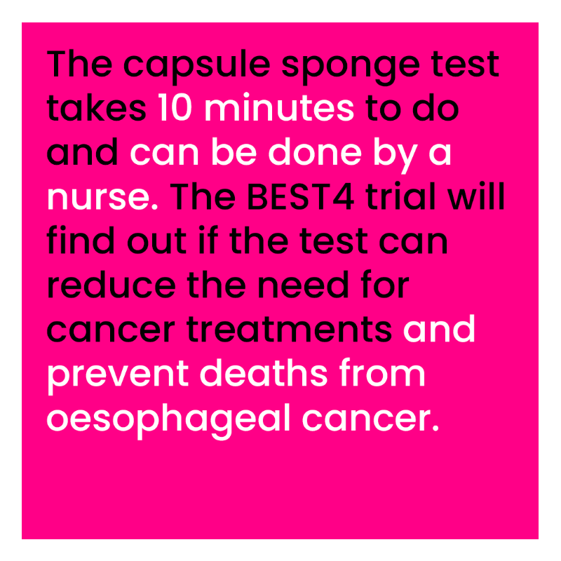 CR_UK's tweet photo. A new trial we’re funding uses an innovative ‘pill-on-a-thread’ test to screen people with heartburn for Barrett’s oesophagus, a condition that can lead to oesophageal cancer – and it's easier and cheaper than endoscopies. Read more below 👇