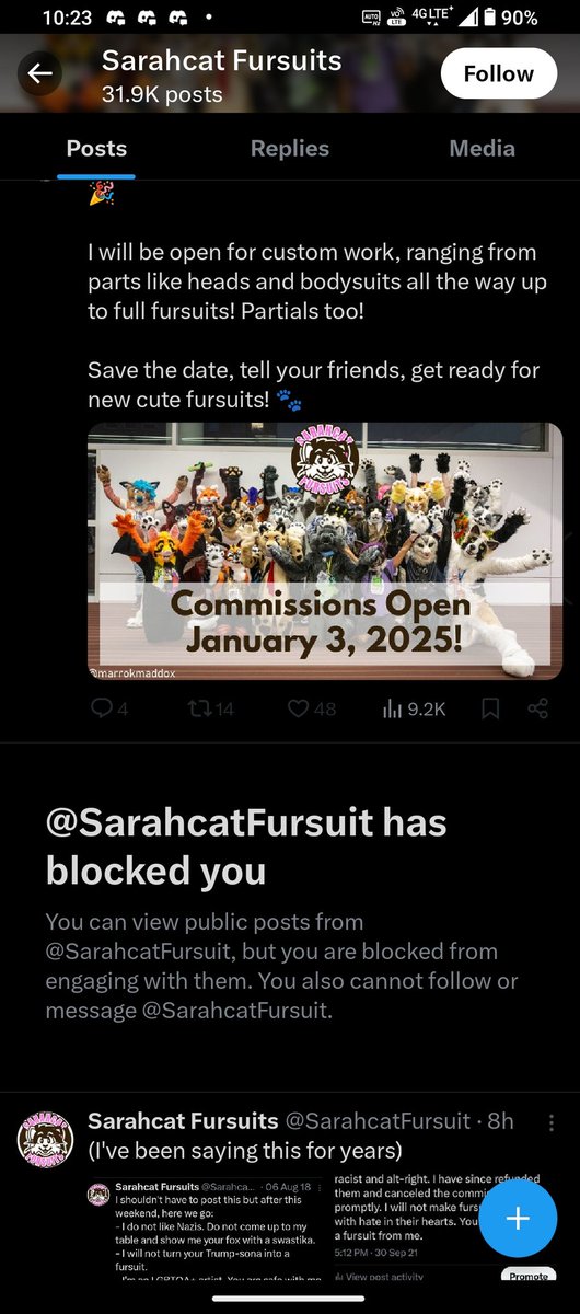 Being honest and they decided to block thats unprofessional of an artist