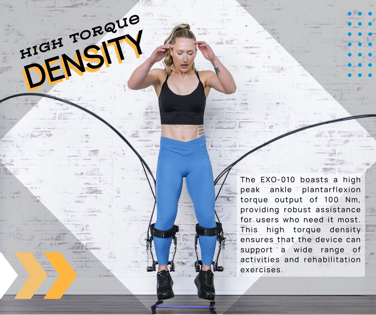 humotech's tweet image. The All-New EXO-010 offers a peak ankle plantarflexion torque output of 100 Nm and provides robust assistance for a wide range of activities and rehabilitation exercises.

Discover the EXO-010 today: humotech.com/introducing-th…
#HighTorqueDensity #AdjustableDesign #EXO @AnnieSchiller