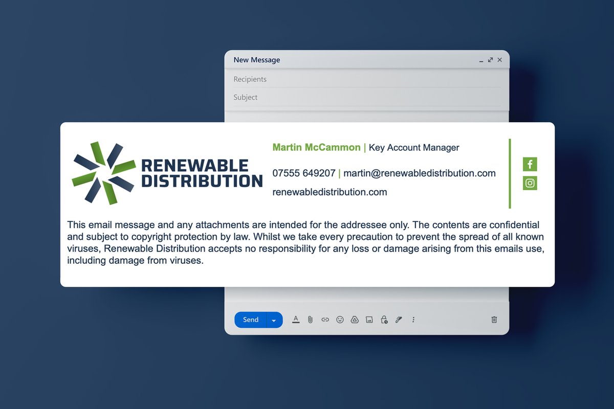 After working on their website, Renewable Distribution came to us for a rebrand. A shiny new logo complete with brand guidelines, necessary updates to their website and an email signature to complete their new look. Take a look on our website - bit.ly/4eNvH95 💻