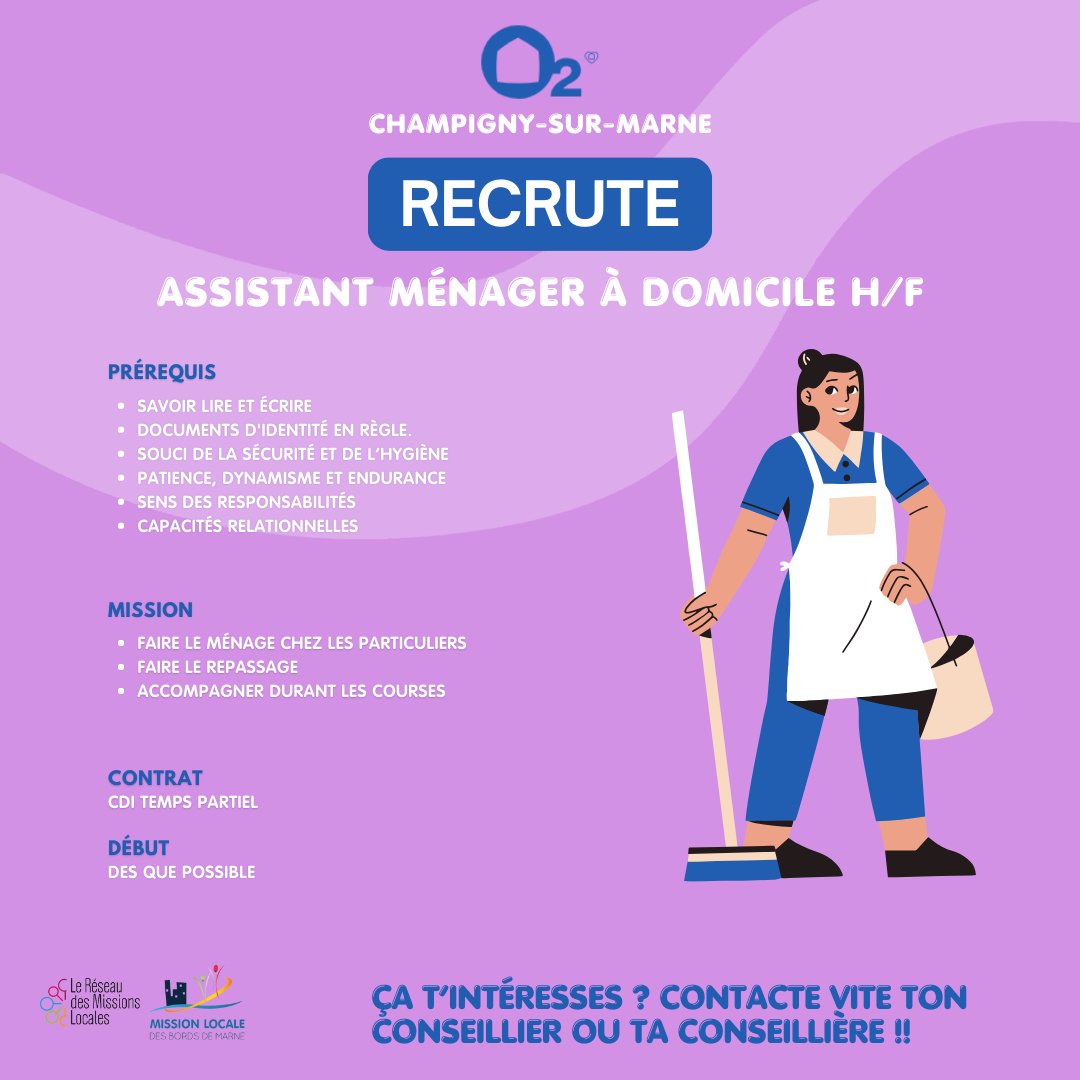 mlbdm94's tweet image. Prêt(e) à entrer dans la vie active ? Postule dès maintenant à nos offres d'emploi !

Besoin de plus d'informations ?

N'hésite pas à contacter ton conseiller ou ta conseillère.

#Recrutement #Emploi #MLBDM #MLBDM94 #MissionLocale