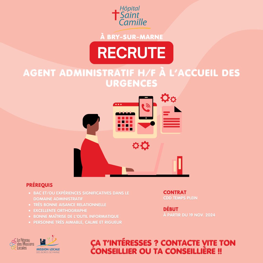 mlbdm94's tweet image. Prêt(e) à entrer dans la vie active ? Postule dès maintenant à nos offres d'emploi !

Besoin de plus d'informations ?

N'hésite pas à contacter ton conseiller ou ta conseillère.

#Recrutement #Emploi #MLBDM #MLBDM94 #MissionLocale
