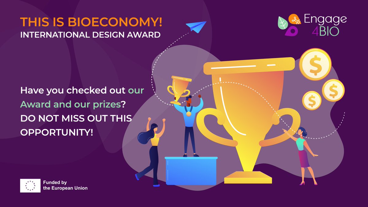 Engage4BIO's tweet photo. 🚨 Attention designers &amp; innovators! 🚨

The This is Bioeconomy! International Design Award is live! 🌱 Showcase your creative ideas and win incredible prizes! 🏆

🔗 Apply now: https://t.co/aI2Ct0ng5m

📅 Don’t miss your chance! #Engage4Bio #Bioeconomy #DesignAward #Innovation https://t.co/UiNrAcHgcq
