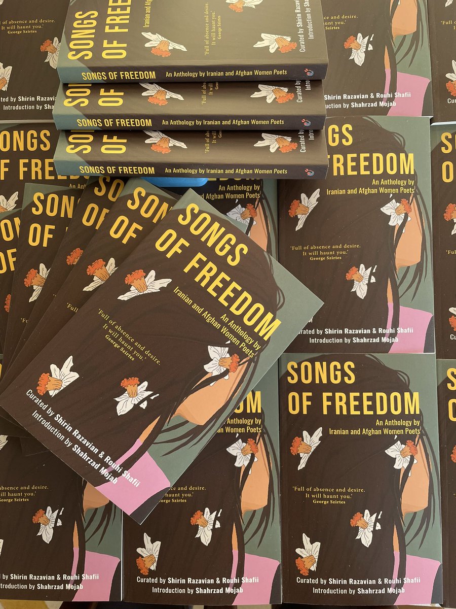 They just arrived. 
So beautiful as all the poems in them.
Today SONGS OF FREEDOM is out. 
Thank you so much to all the participants!
You can order it from any bookshop or via our website:
afsanapress.uk/product/songs-…