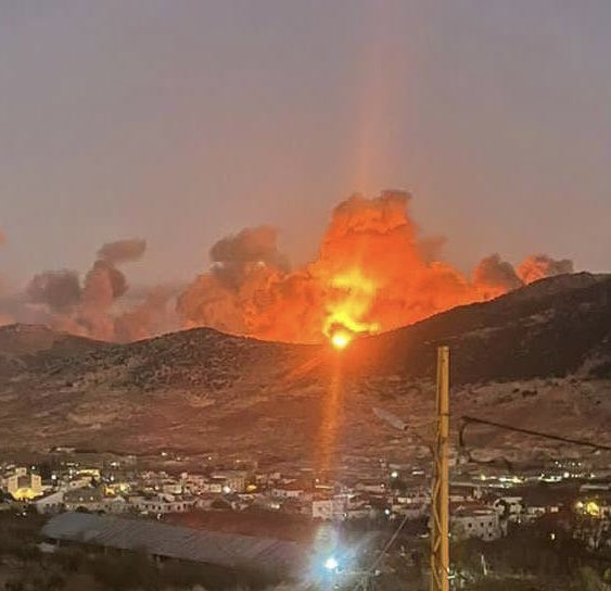 No, this isn’t a sunrise.

It’s Israel massively bombing the Bekaa Valley in Lebanon right now.