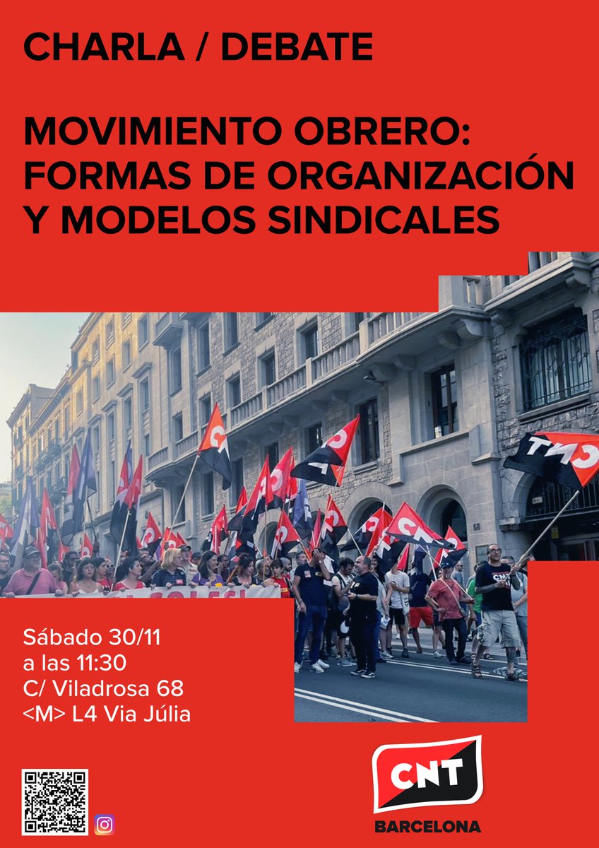 📚 Convidem a tothom aquest dissabte a la xerrada sobre el moviment obrer!!! ✊ # ComptaAmbCNT
